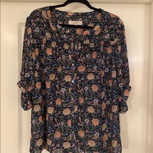Loft Floral short sleeve Top